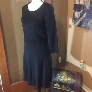 New York and Company Black textured stretch dress